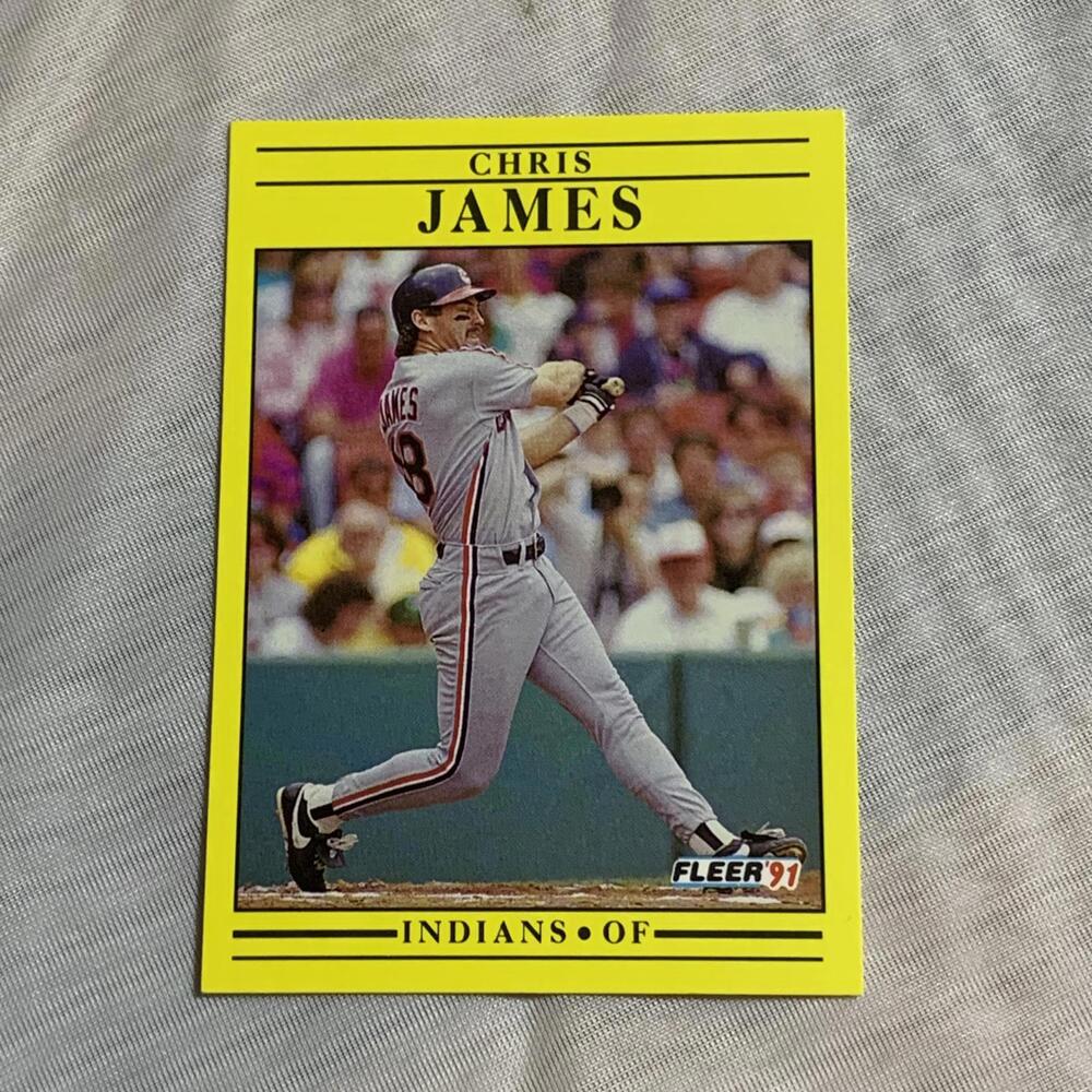 1991 Fleer Chris James Cleveland‎ Indians Baseball Card #370